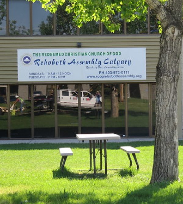 Rehoboth Assembly exterior The front of the Rehoboth Assembly church building.
